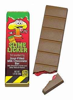 Toxic Waste Slime Licker Chocolate Bar Strawberry 50g
