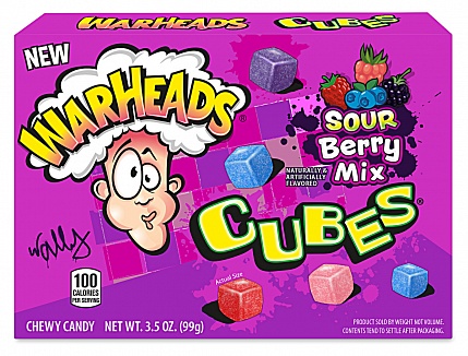 Warheads Cubes Sour Berry Mix Theatre Box 99g *USA*