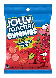 Jolly Rancher Gummies Sour Awesome Reds 184g *USA*