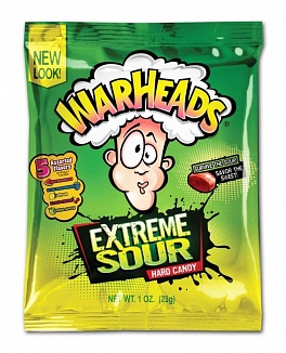 Warheads Extreme Sour Hard Candy Peg Bag 28g *USA*