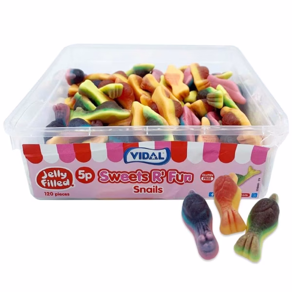 Vidal Jelly Filled Snails Tub