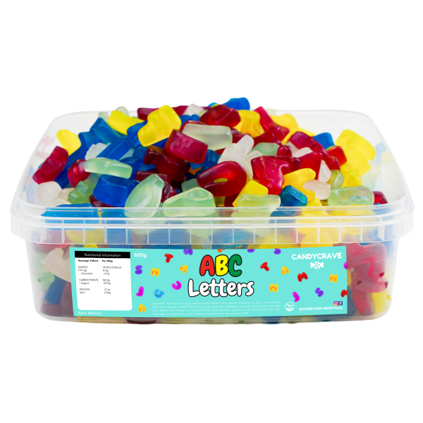 Candycrave ABC Gummy Letters Tub 600g